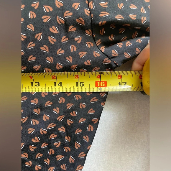 Topshop leaf mural long sleeve neck tie romper  Sz 4 - Picture 11 of 12